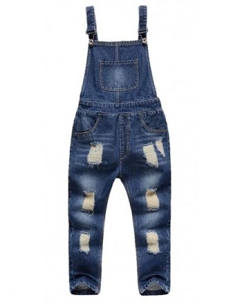 BINPAW Unisex Ripped Overall Jeans