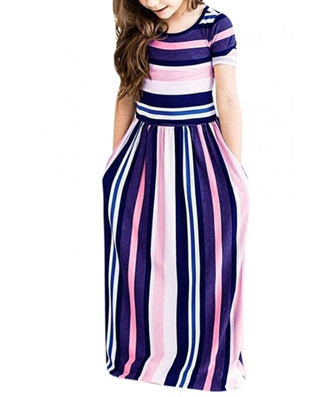Ofenbuy Dresses Summer Striped Pockets