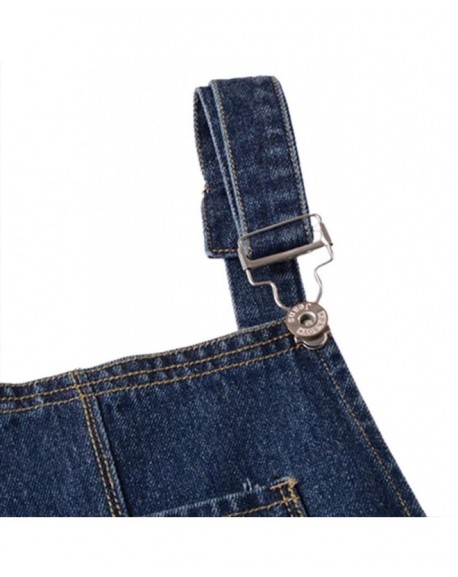 Kids Unisex Ripped Overall Jeans - Blue - CC184RS84ZR