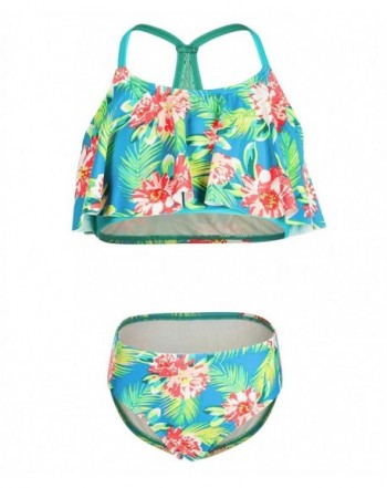 BELLOO Flounce Flower Printing Swimsuits