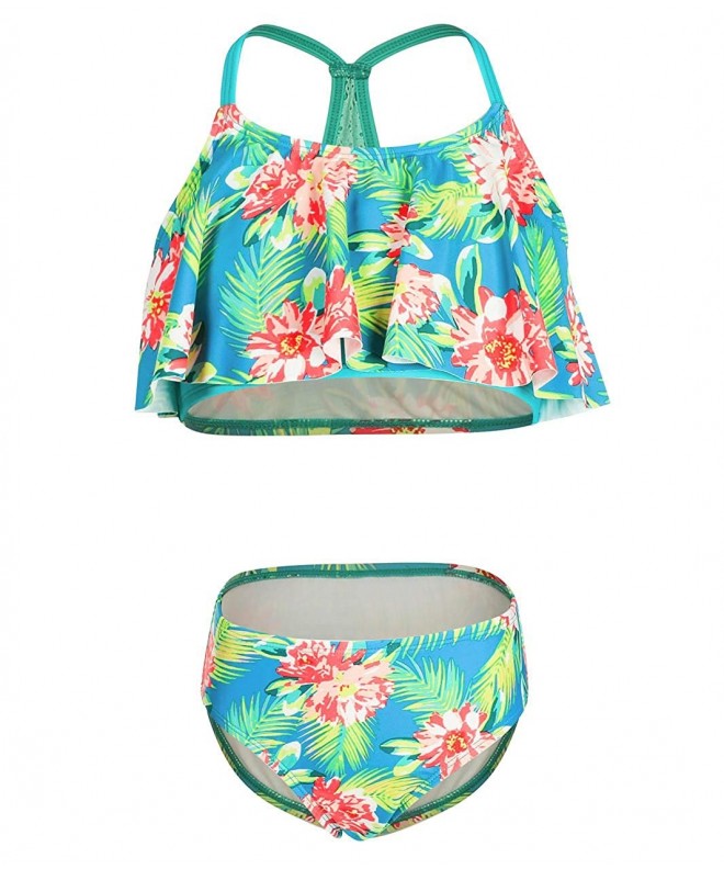 BELLOO Flounce Flower Printing Swimsuits