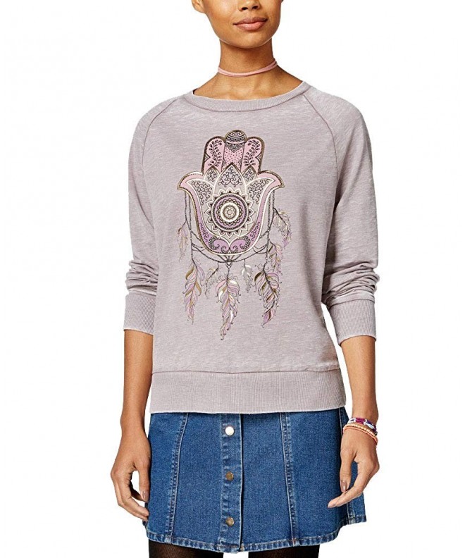 Pretty Rebellious Juniors Metallic Sweatshirt