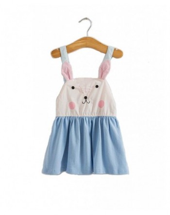Baby Girls Bunny Summer Sundress Cartoon Rabbit Cotton Halter Dress ...