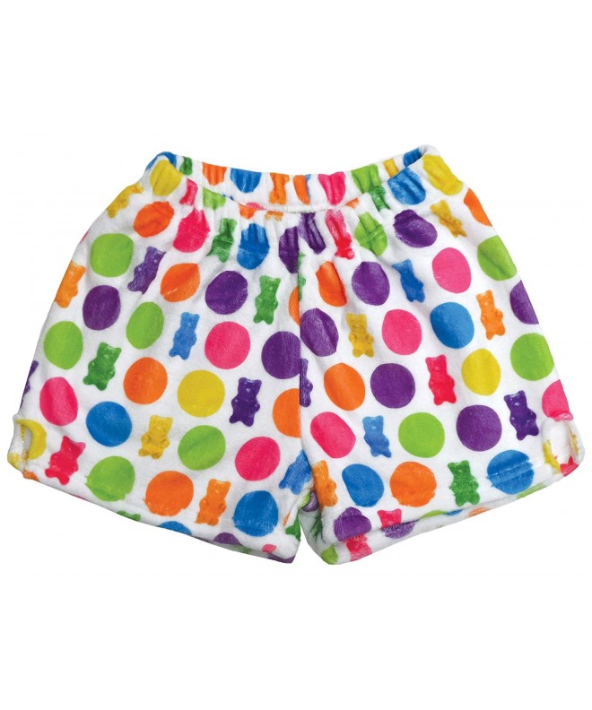Big Girls Silky Soft Plush Fleece Shorts - Rainbow Sweets Collection ...