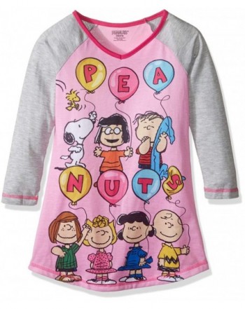 Girls' All Characters' Sleepwear Gown - Pink - CZ12I8LJFF5