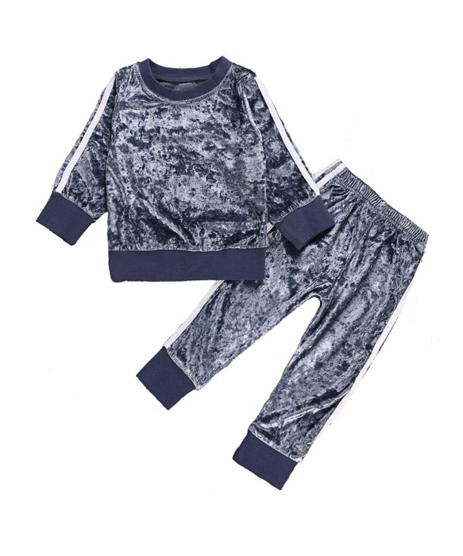 puseky Toddler Velvet Tracksuit Outfits
