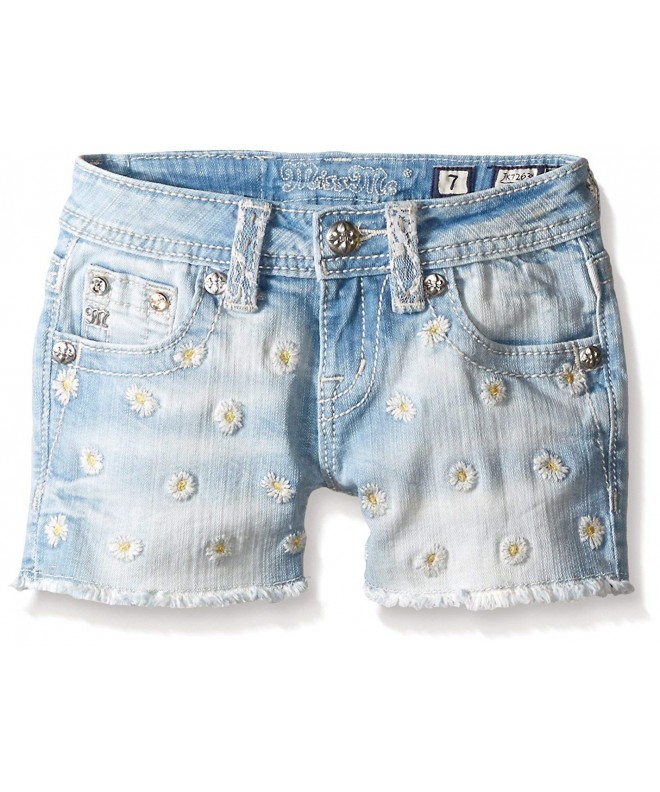 Miss Me Girls Embroidered Shorts