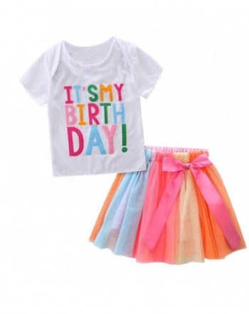 HBER Toddler Birthday Outfits Colorful