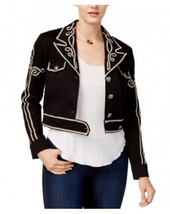 XOXO Juniors Embroidered Cropped Jacket