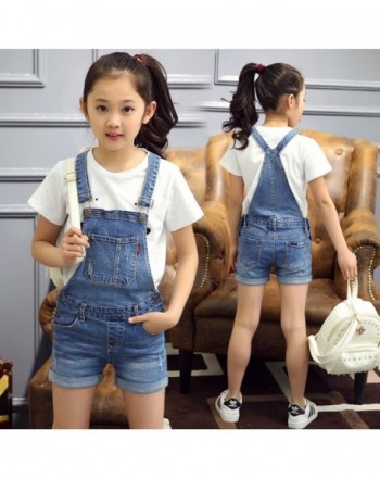 girls distressed overalls