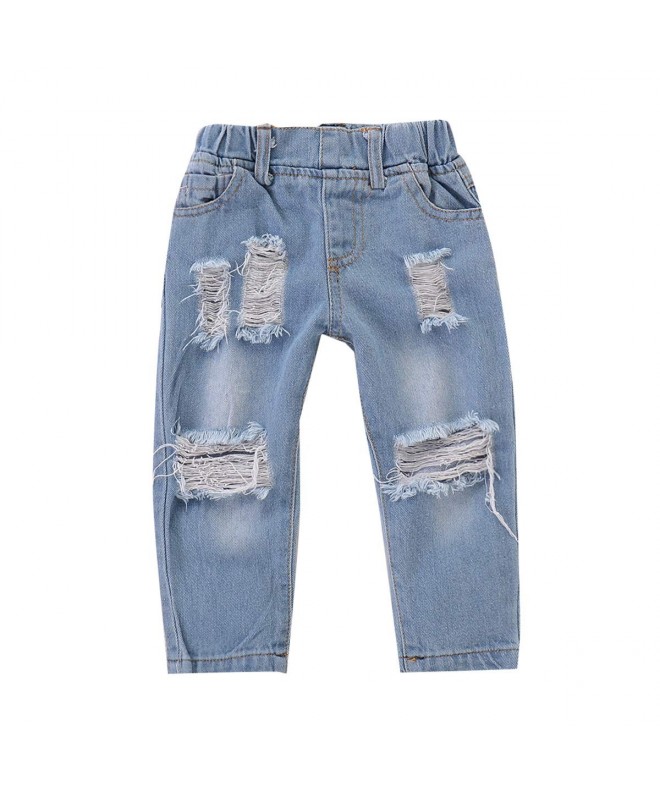 1-6T Kids Boys Raglan Sleeve Antler Printed T-Shirt +Ripped Jeans ...