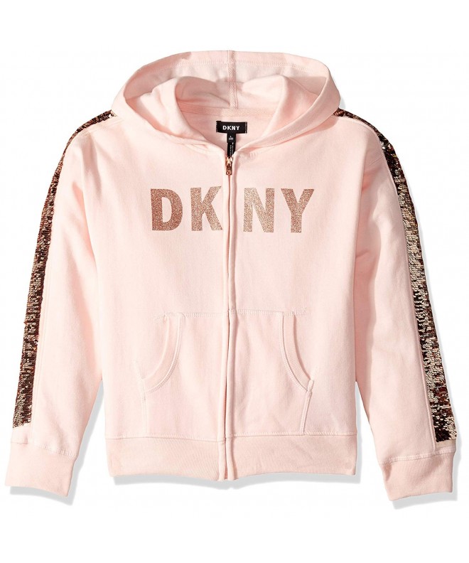 DKNY Girls Sequin Zip Hoodie