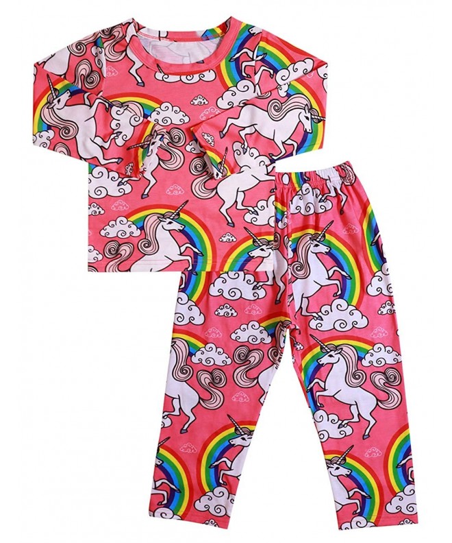 Toddler Unicorn Pajamas Rainbow Sleepwear