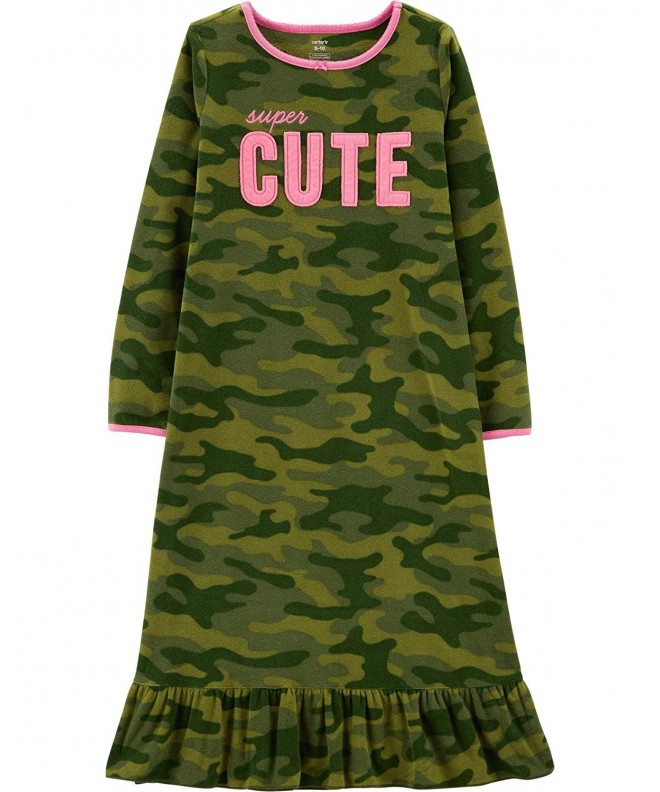 Carters Pajamas Camo Microfleece Nightgown