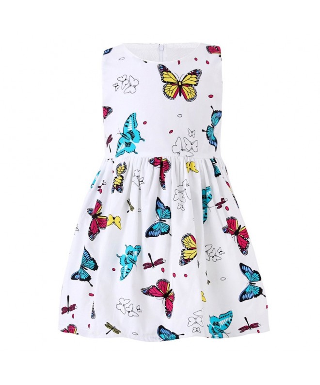 Little Girls Dress Butterfly Swing Party Summer Cotton Dresses for Baby ...