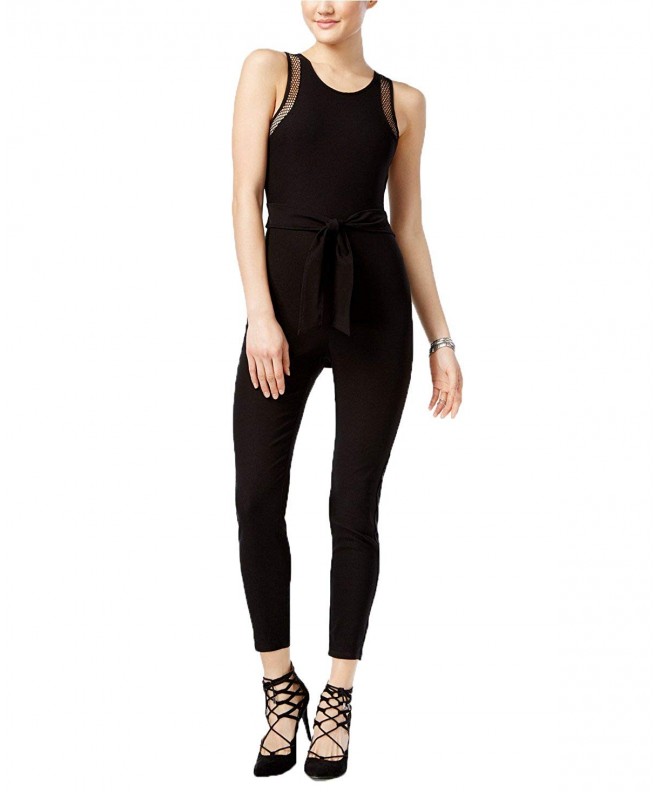 Material Girl Juniors Mesh Trim Jumpsuit