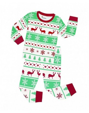 TinaLuLing Reindeer Christmas Pajamas 2 8Years