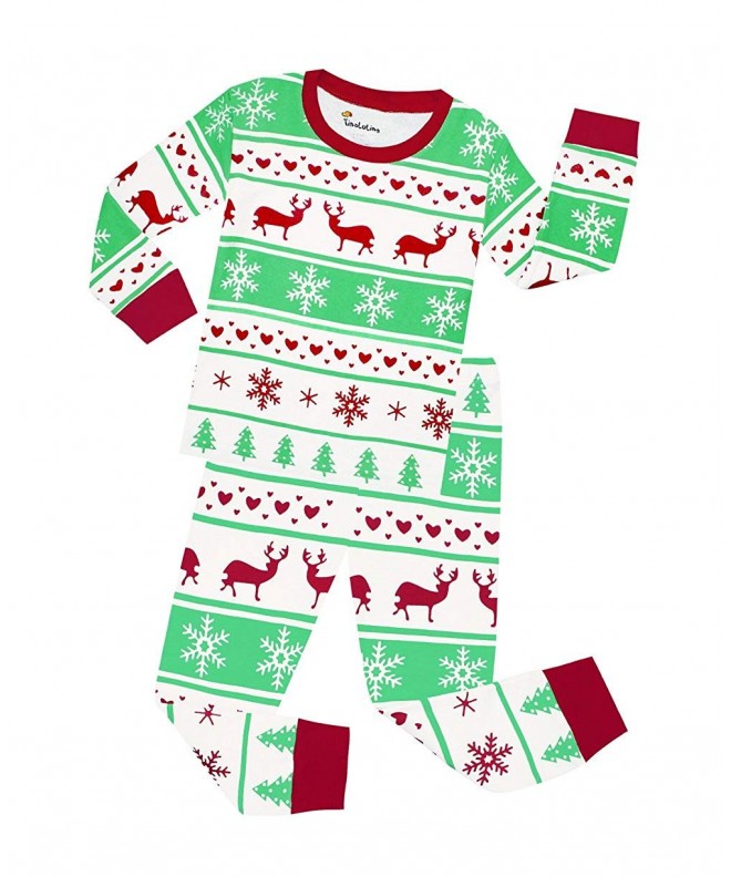 TinaLuLing Reindeer Christmas Pajamas 2 8Years