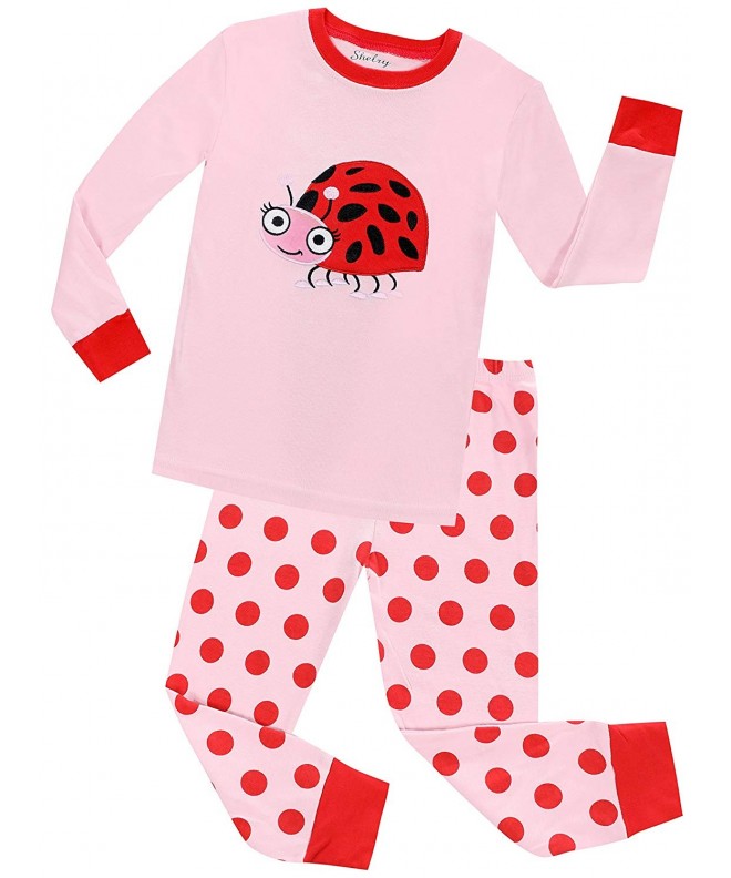 shelry Ladybug Pajamas Christmas Sleeves