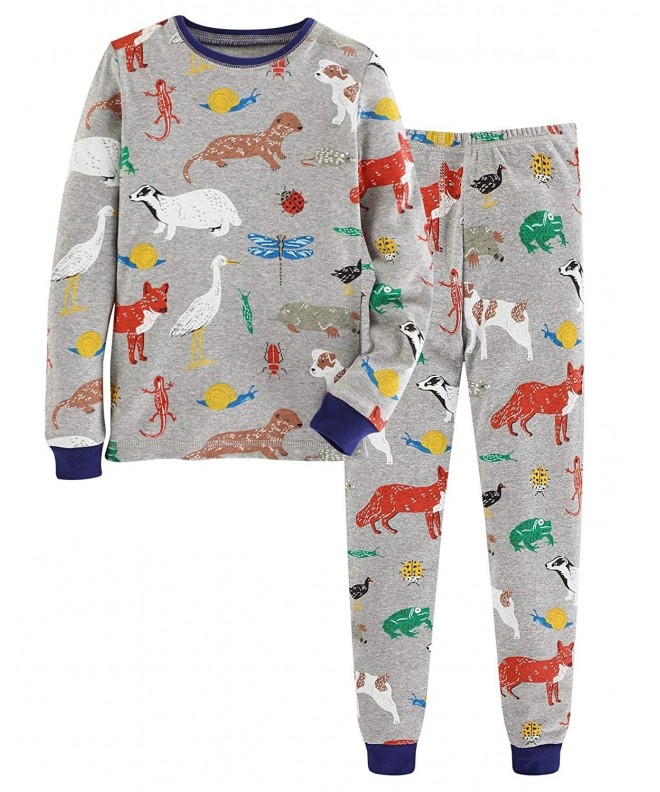 Hongshilian Pajamas Cartoon Striped Sleepwear