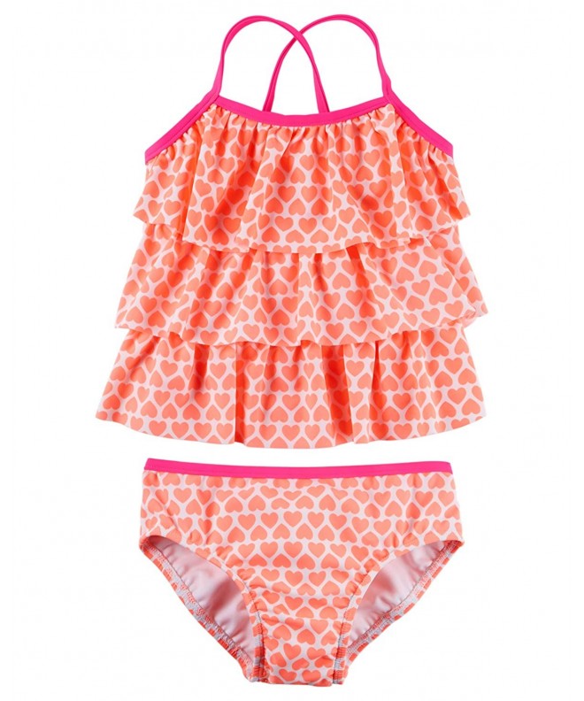 Carters Tiered Ruffle Tankini Orange