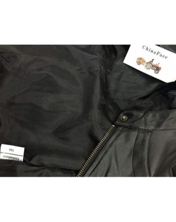 Boys Moto Trendy Stand-Collar PU Leather Spring Moto Jacket