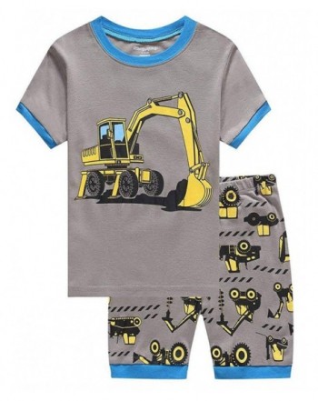 Pajamas Excavator Sleepwear Childrens Clothes