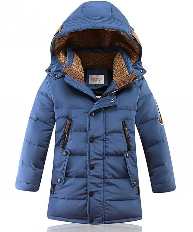 Big Boys' Winter Hooded Down Coat Puffer Jacket Mid Long Parka Coats 5 ...