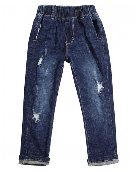 Little Boys' Jeans Kids Clothes Drawstring Waistband Denim Pants 2122 ...