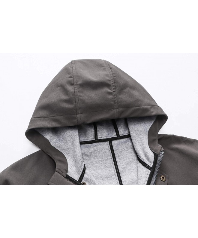 Boys' Hooded Waterproof Outdoor Jacket Coat - Gray - CS18LDHG4Y0
