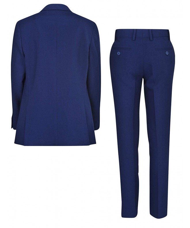 Boys 2 Piece Suit - Royal Blue with Pants and 2 Button Jacket - Royal ...