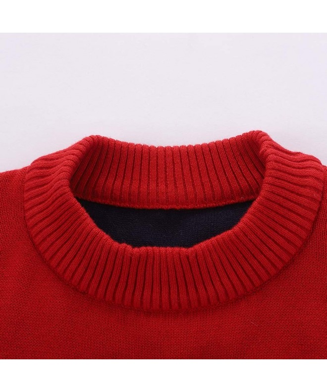 Boys' Cartoon Pullover Sweater - Red - C6185W9U934