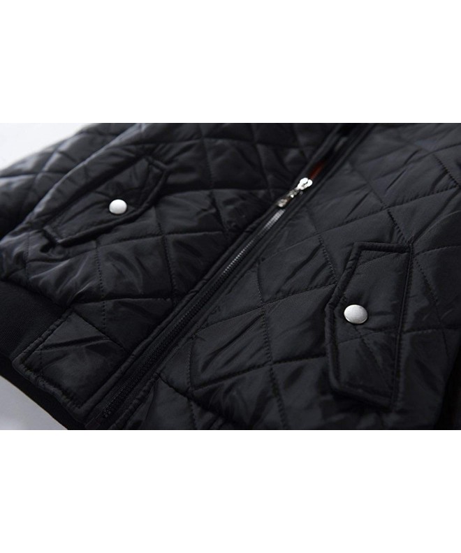 Boys & Girls Padded Bomber Jacket with Eagle Patch - Black - CW188CS3WHL