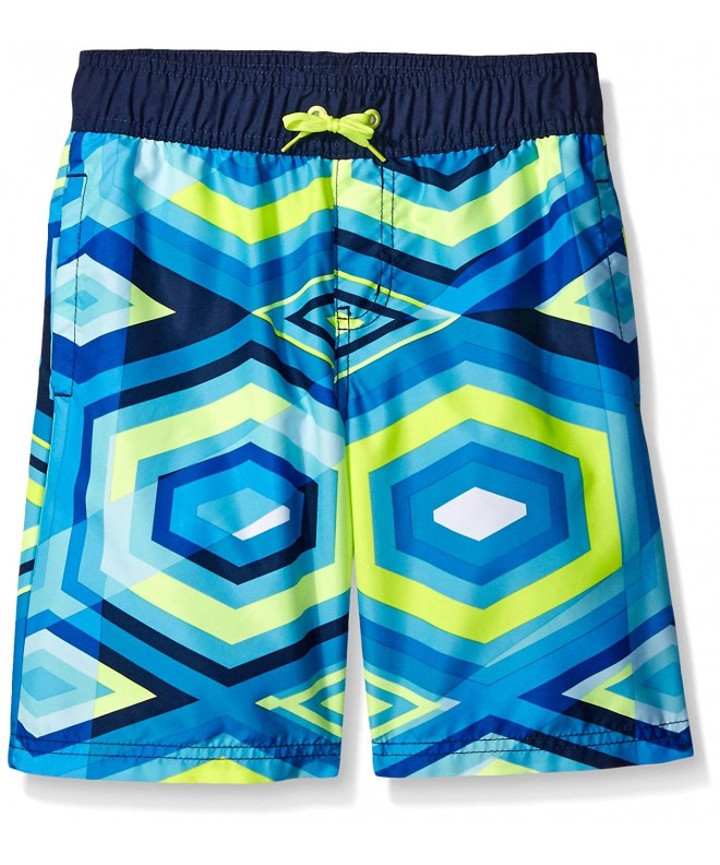 Crazy Geometric Print Swim Trunk