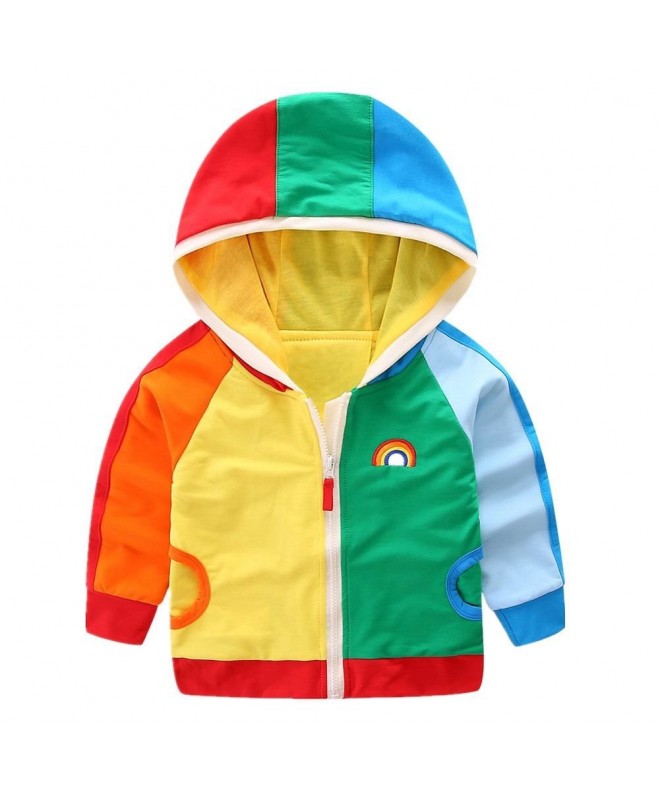 LittleSpring Hooded Jacket Zipper Rainbow