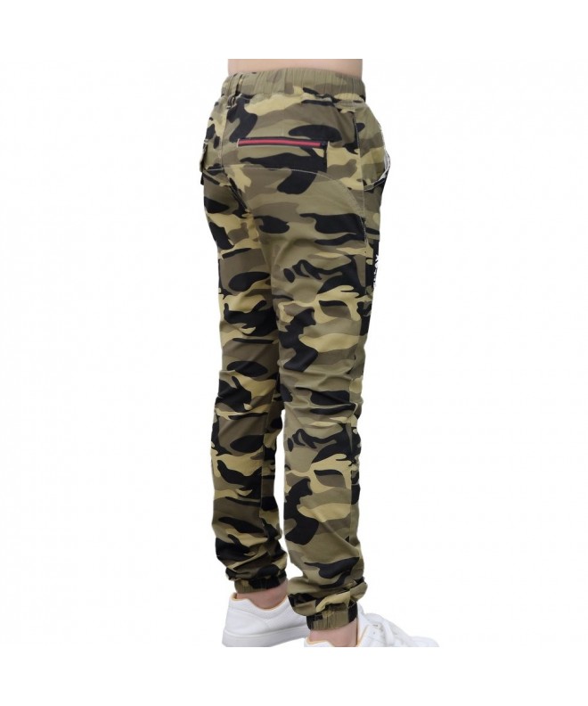 Boys Pull On Drawstring Jogger Pants Long Casual Camouflage Cuff ...