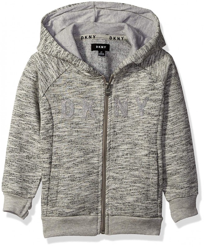 DKNY Marled Fleece Front Hoody