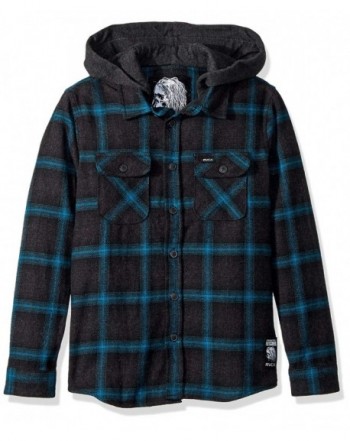 RVCA Hombre Sleeve Hooded Flannel