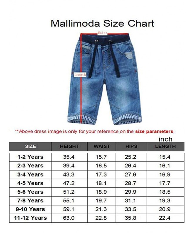 Boys Casual Jeans Pull-On Shorts Denim Elastic Waist - Style 1 ...