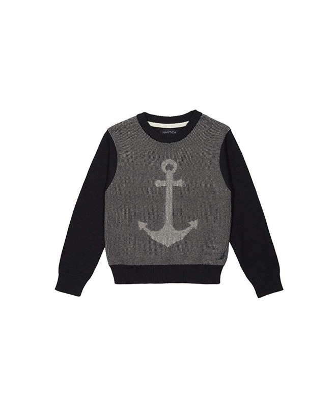 Nautica Crewneck Jacquard Anchor Sweater