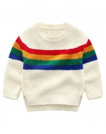 Anbaby Jacquard Rainbow Pullover Sweaters