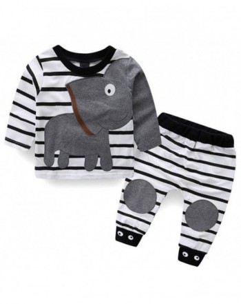 Elephant Outfits Stripe Casual Clothes