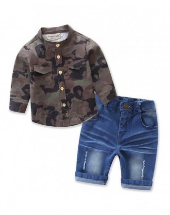 Camouflage Sleeve Lapel Shorts Outfits