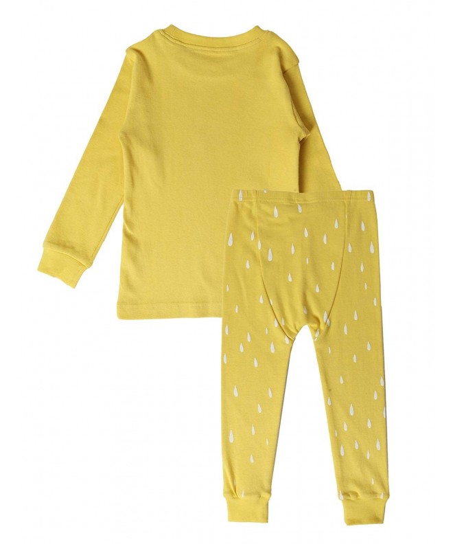 Premium 100% Cotton Little Boys - Girls 2 Piece Pajama Set-Moon Print ...