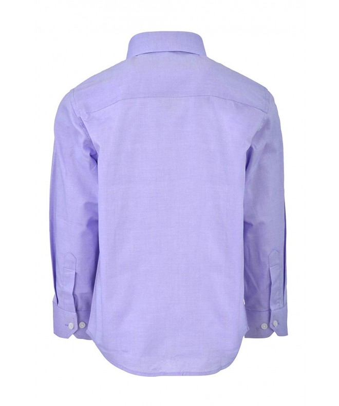 Boys Lilac Dress Shirt Long Sleeve Button Down - (Sizes 4-20) - Purple ...