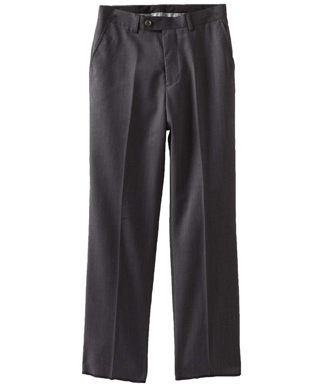 Big Boys' Wool Dress Pants - Charcoal - CJ11B61GXTL