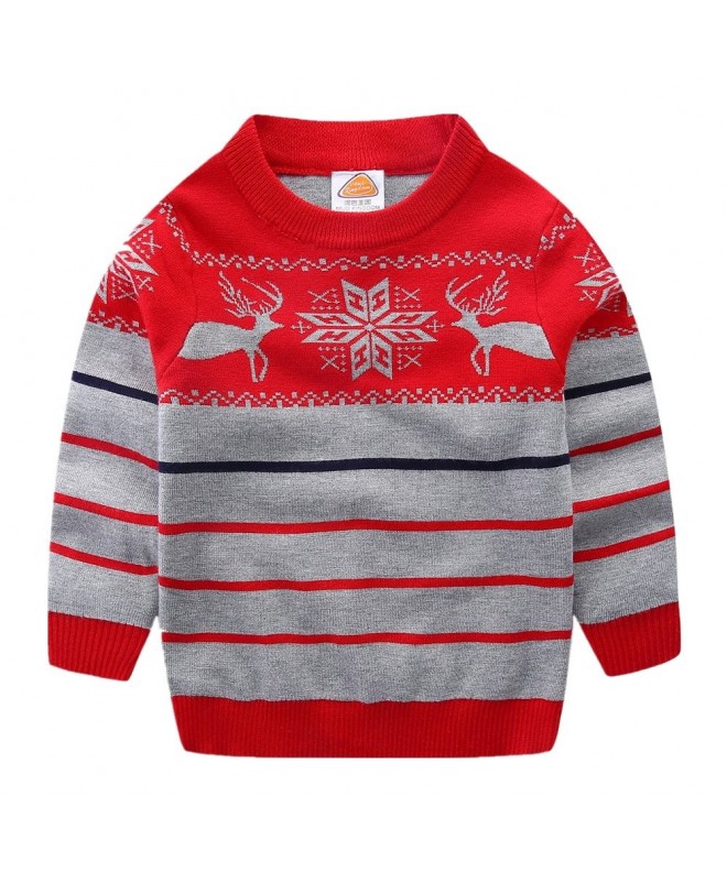 LittleSpring Sweater Christmas Pullover Striped