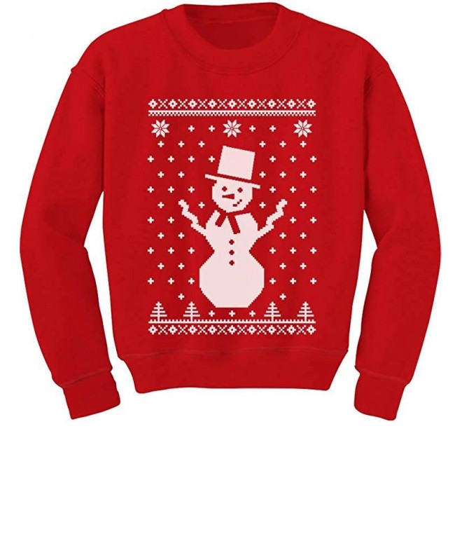 Tstars Childrens Snowman Christmas Sweatshirt
