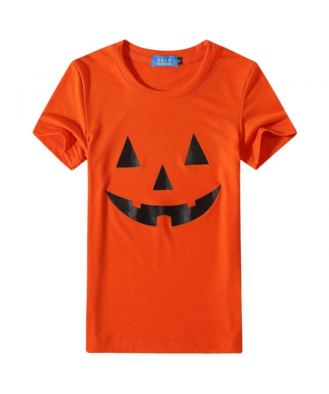 SSLR Sleeve Pumpkins Halloween T Shirt
