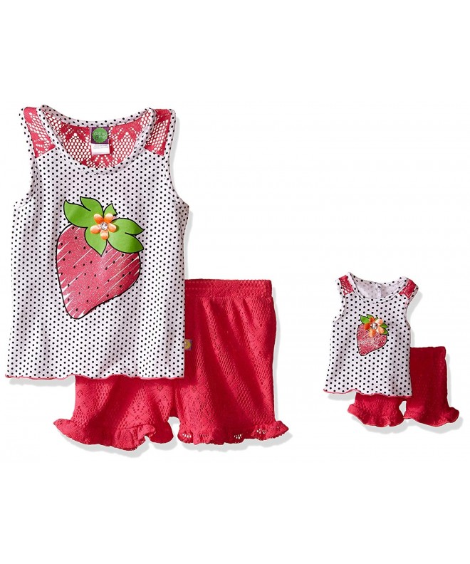 Dollie Me Strawberry Crochet Shorts